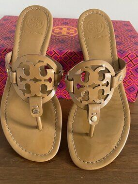 Tory Burch Miller Sandals - Color Sand - Sz 8 - w/Orig. Box